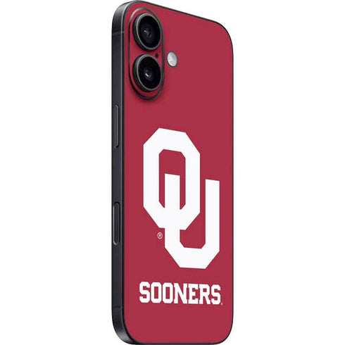 University of Oklahoma Sooners Red iPhone 16 Plus Skin