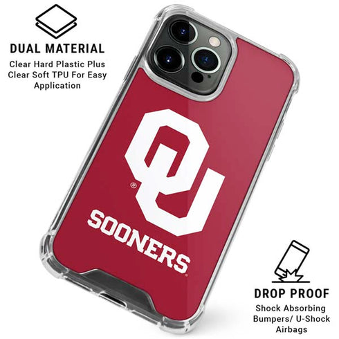 University of Oklahoma Sooners Red iPhone 16 Pro Clear Case