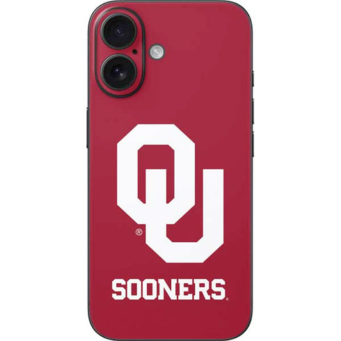 University of Oklahoma Sooners Red iPhone 16 Skin