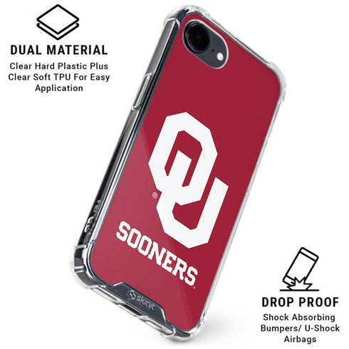 University of Oklahoma Sooners Red iPhone 16e Clear Case