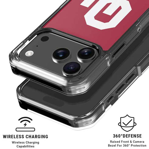 University of Oklahoma Sooners Red iPhone 18 Pro Clear Case