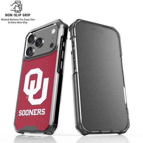 University of Oklahoma Sooners Red iPhone 18 Pro Clear Case