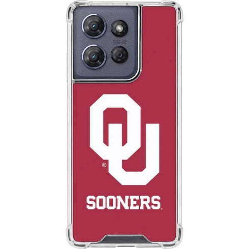 University of Oklahoma Sooners Red Moto G 5G (2025) Clear Case