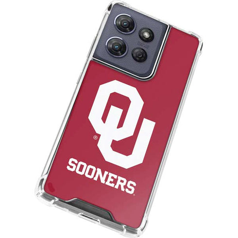 University of Oklahoma Sooners Red Moto G 5G (2025) Clear Case
