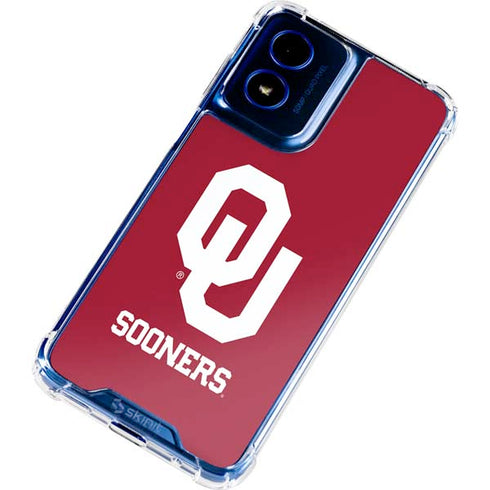 University of Oklahoma Sooners Red Moto G 5G (2024) Clear Case