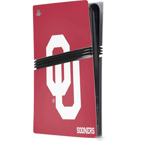 University of Oklahoma Sooners Red PS5 Pro Console Skin