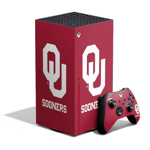 University of Oklahoma Sooners Red XBox Series X Digital Edition Bundle Skin
