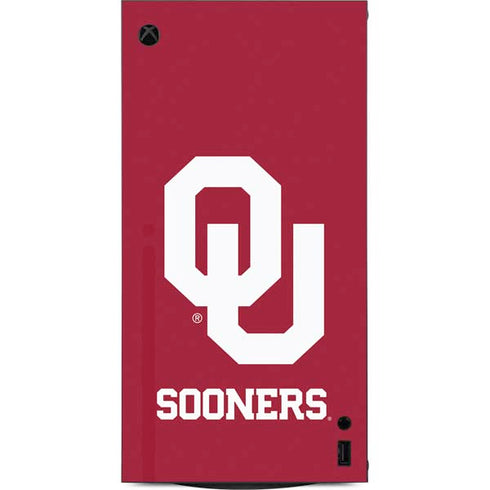 University of Oklahoma Sooners Red XBox Series X Digital Edition Console Skin