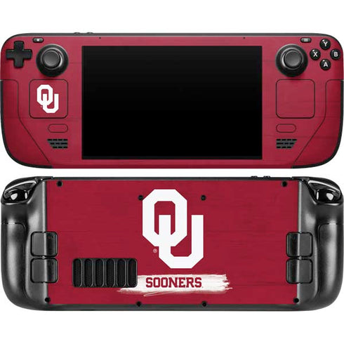 University of Oklahoma Sooners Steam Deck Handheld Gaming Computer OLED Skin