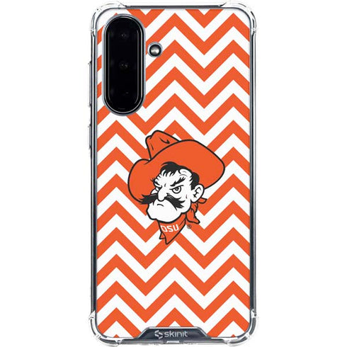 Oklahoma State University Chevron Print Galaxy A36 5G Clear Case