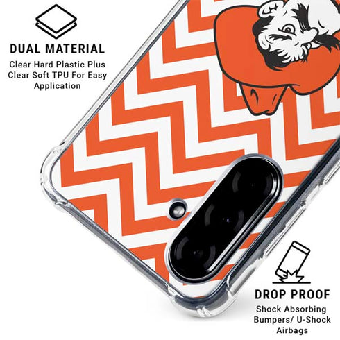 Oklahoma State University Chevron Print Galaxy A36 5G Clear Case