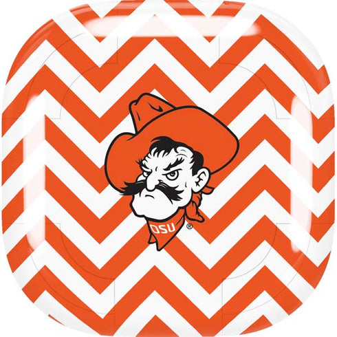 Oklahoma State University Chevron Print Galaxy Buds Live Skin