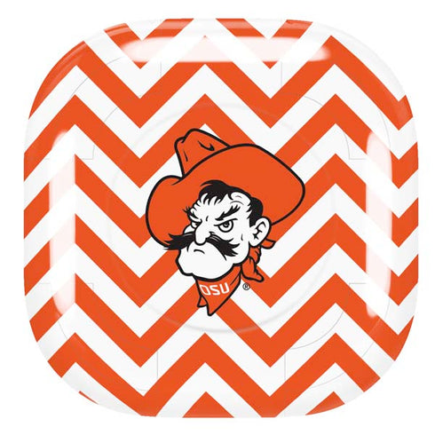 Oklahoma State University Chevron Print Galaxy Buds Live Skin