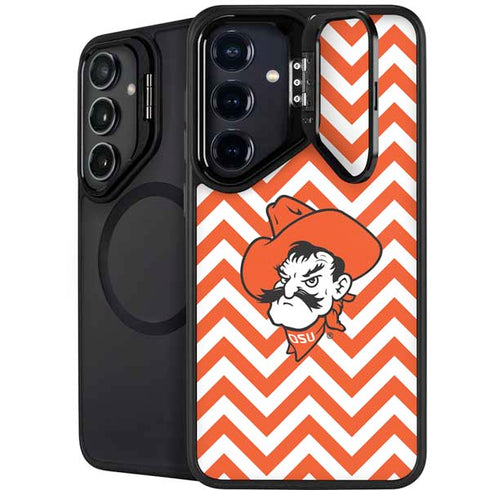 Oklahoma State University Chevron Print Galaxy S25 Kickstand Case