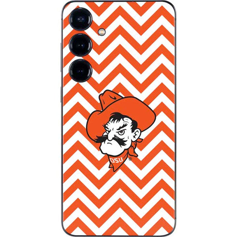 Oklahoma State University Chevron Print Galaxy S25 Plus Skin