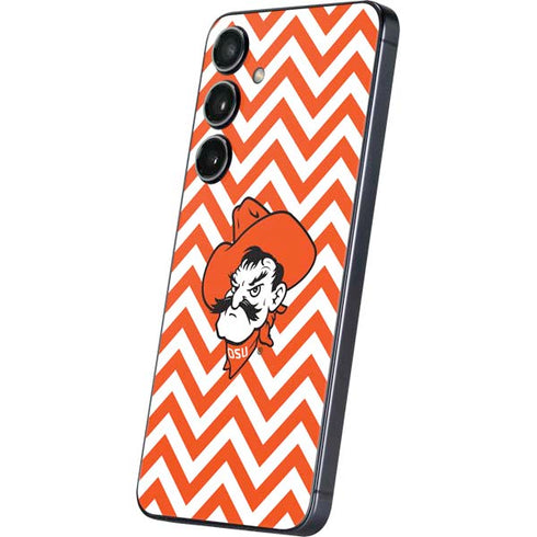 Oklahoma State University Chevron Print Galaxy S25 Plus Skin