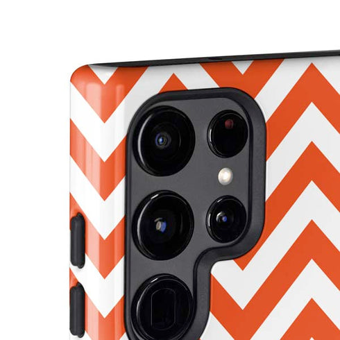 Oklahoma State University Chevron Print Galaxy S25 Ultra Impact Case