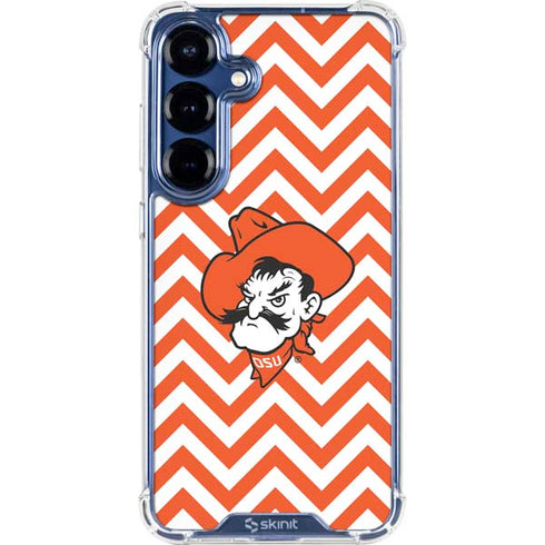 Oklahoma State University Chevron Print Galaxy S25 Plus Clear Case