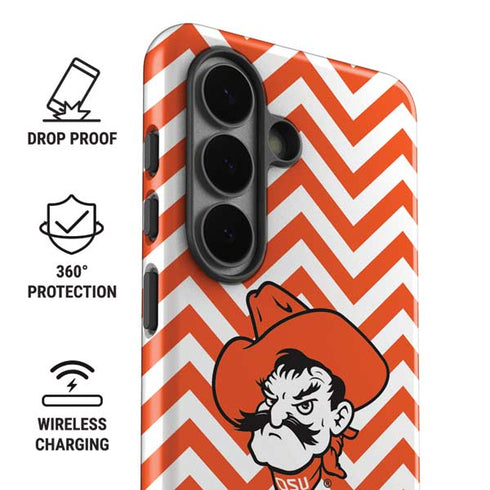 Oklahoma State University Chevron Print Galaxy S26 Impact Case