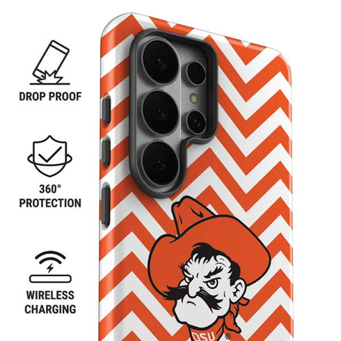 Oklahoma State University Chevron Print Galaxy S26 Ultra Impact Case