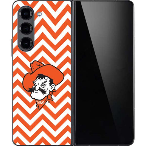 Oklahoma State University Chevron Print Galaxy Z Fold5 5G Skin
