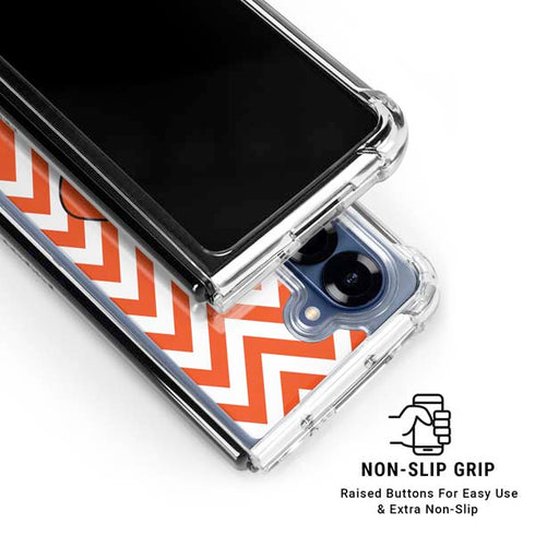 Oklahoma State University Chevron Print Galaxy Z Fold6 Clear Case