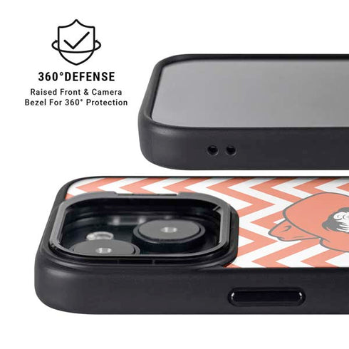 Oklahoma State University Chevron Print iPhone 14 Plus Kickstand Case