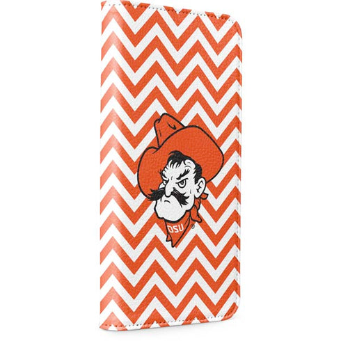 Oklahoma State University Chevron Print iPhone 15 Folio Case