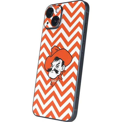 Oklahoma State University Chevron Print iPhone 15 Skin