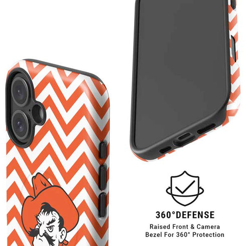 Oklahoma State University Chevron Print iPhone 16 Magsafe Impact Case