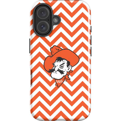 Oklahoma State University Chevron Print iPhone 16 Plus Impact Case