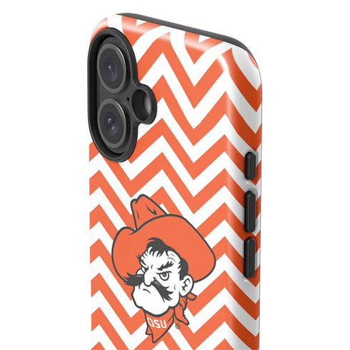 Oklahoma State University Chevron Print iPhone 16 Plus Impact Case