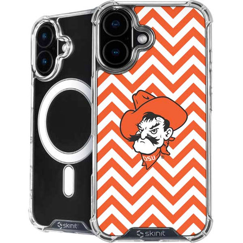 Oklahoma State University Chevron Print iPhone 16 Plus MagSafe Case