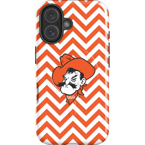 Oklahoma State University Chevron Print iPhone 16 Plus Magsafe Impact Case