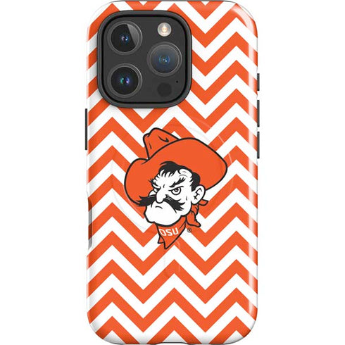 Oklahoma State University Chevron Print iPhone 16 Pro Magsafe Impact Case