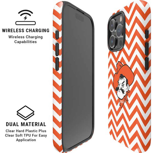 Oklahoma State University Chevron Print iPhone 16 Pro Magsafe Impact Case