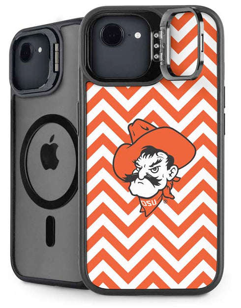 Oklahoma State University Chevron Print iPhone 16e Kickstand Case