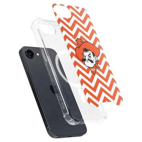 Oklahoma State University Chevron Print iPhone 16e MagSafe Case
