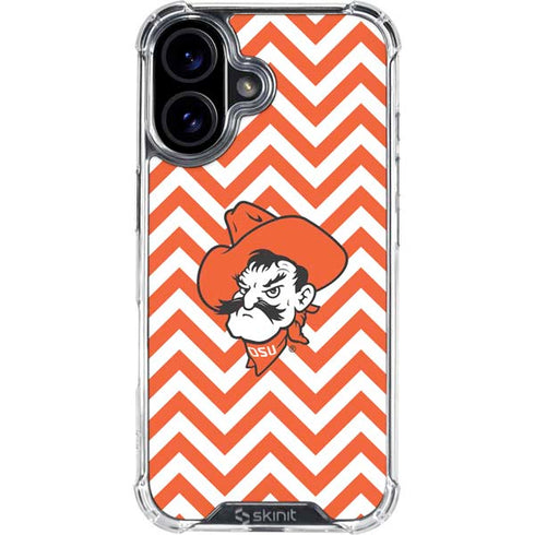 Oklahoma State University Chevron Print iPhone 17 Clear Case