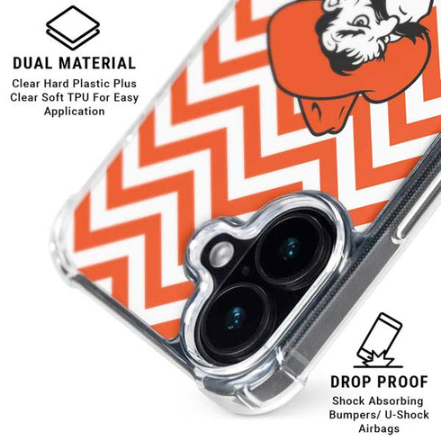 Oklahoma State University Chevron Print iPhone 17 Clear Case