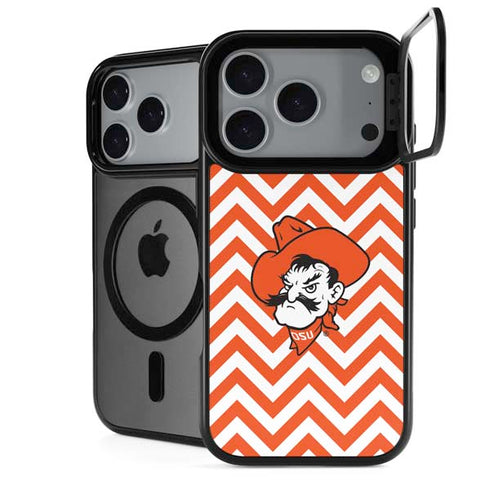 Oklahoma State University Chevron Print iPhone 18 Pro Kickstand Case