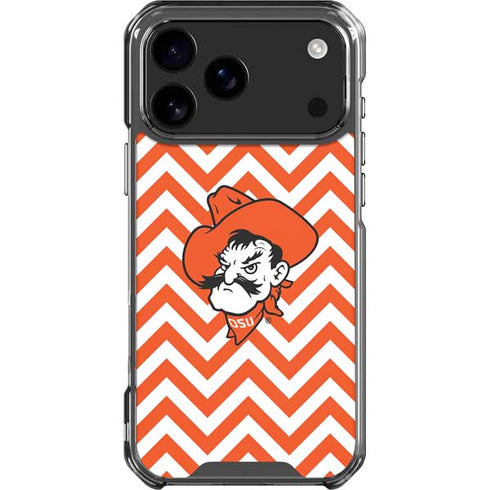 Oklahoma State University Chevron Print iPhone 18 Pro Max Clear Case