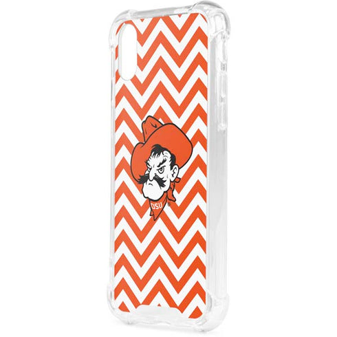 Oklahoma State University Chevron Print iPhone XS Clear Case