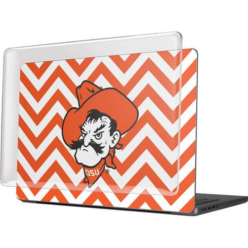 Oklahoma State University Chevron Print MacBook Pro 14in (2021-24) Case plus Skin