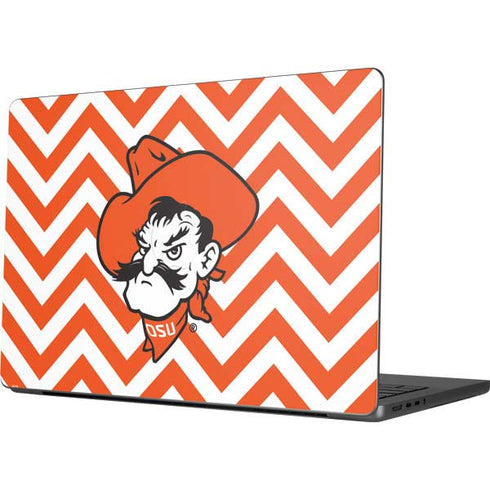 Oklahoma State University Chevron Print Apple MacBook Pro 14-inch Skin