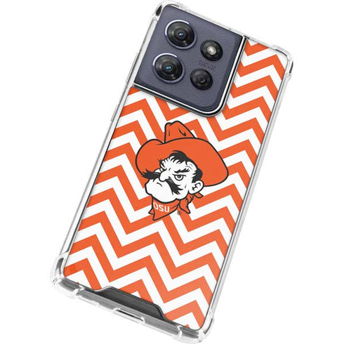 Oklahoma State University Chevron Print Moto G 5G (2025) Clear Case