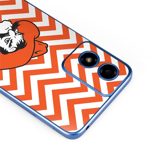 Oklahoma State University Chevron Print Moto G Play 4G (2024) Skin