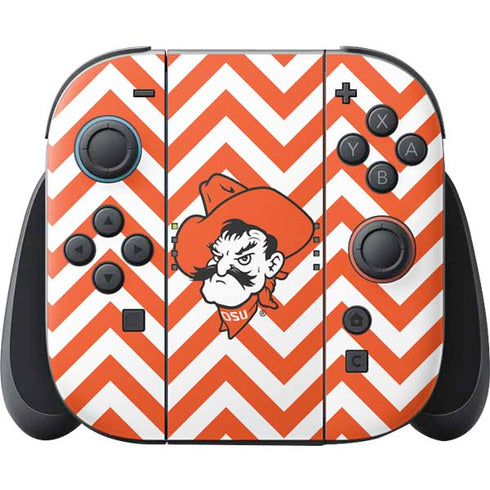 Oklahoma State University Chevron Print Nintendo Switch 2 (2025) Joy-Con Controller Skin