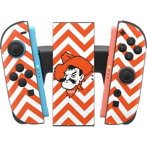 Oklahoma State University Chevron Print Nintendo Switch 2 (2025) Joy-Con Controller Skin