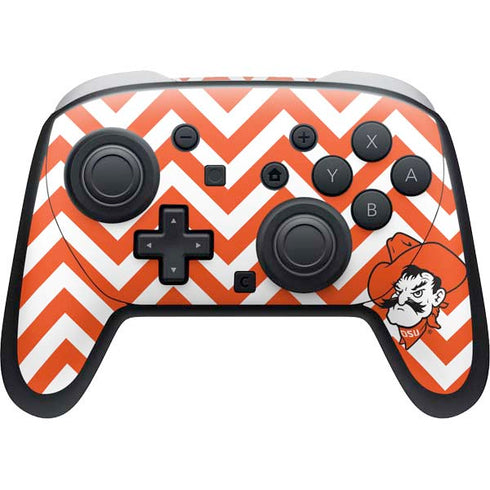 Oklahoma State University Chevron Print Nintendo Switch 2 (2025) Pro Controller Skin